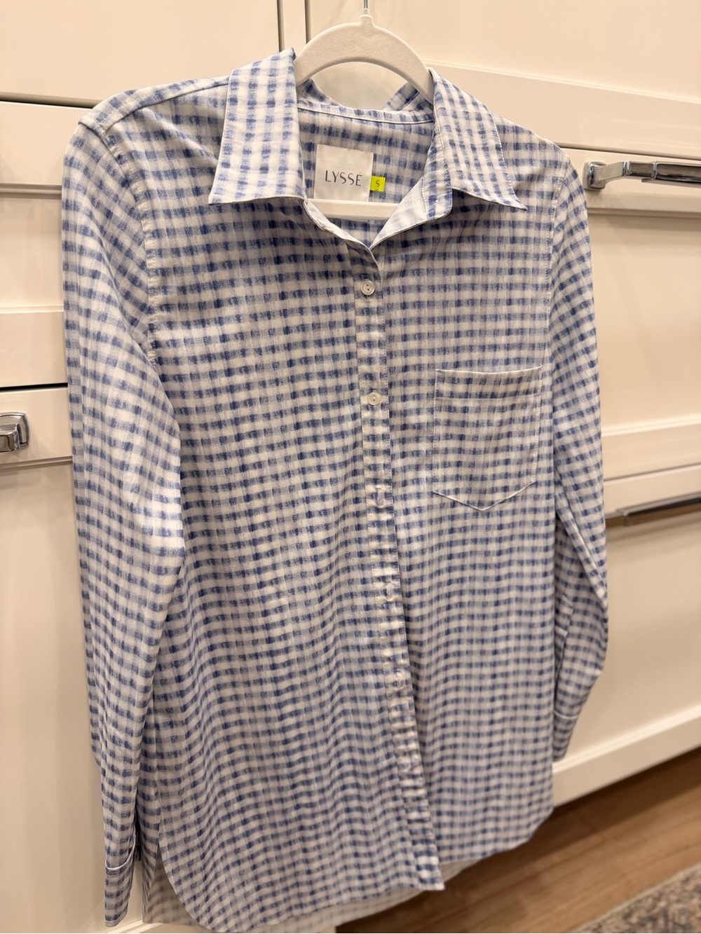 LYSSE Women’s Blue Check Schiffer Button-Up